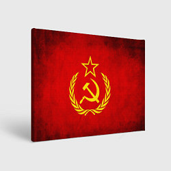 Холст прямоугольный СССР - старый флаг, цвет: 3D-принт