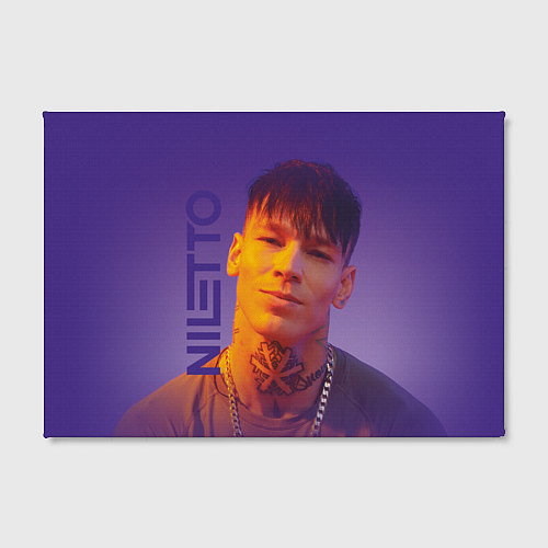 Картина прямоугольная Niletto на фиолетовом фоне / 3D-принт – фото 2