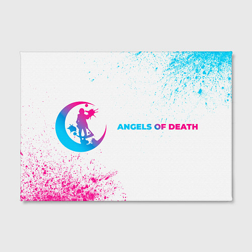 Картина прямоугольная Angels of Death neon gradient style: надпись и сим / 3D-принт – фото 2