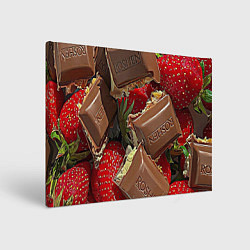 Холст прямоугольный Клубника и шоколад Рошен, цвет: 3D-принт
