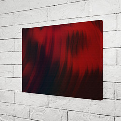 Холст прямоугольный Красные абстрактные волны во тьме, цвет: 3D-принт — фото 2