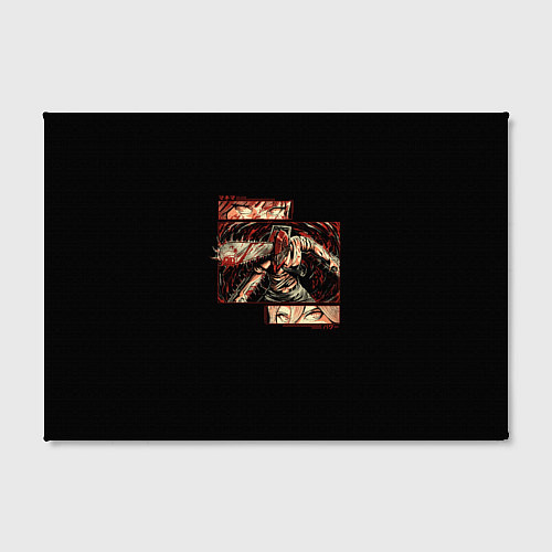Картина прямоугольная Человек-бензопила глаза Пауэр и Макимы / 3D-принт – фото 2