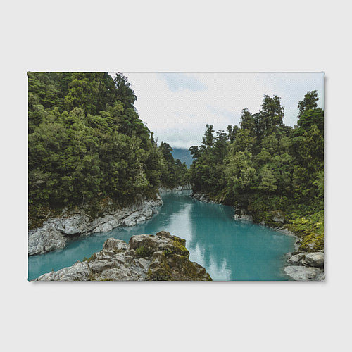Картина прямоугольная Река, лес и скалы / 3D-принт – фото 2
