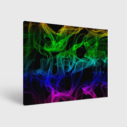 Картина прямоугольная Разноцветный неоновый дым
