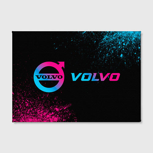Картина прямоугольная Volvo - neon gradient: надпись и символ / 3D-принт – фото 2