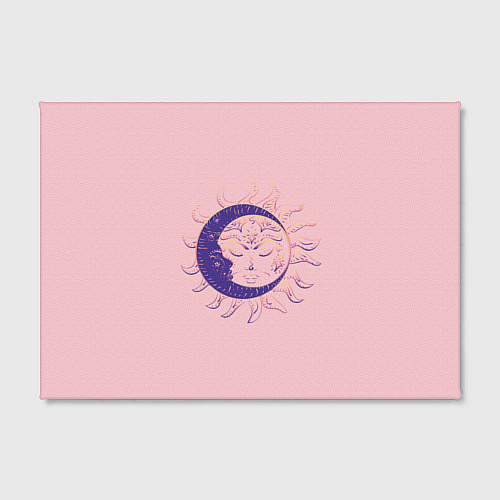 Картина прямоугольная Спящие солнце и месяц в стиле модерн / 3D-принт – фото 2
