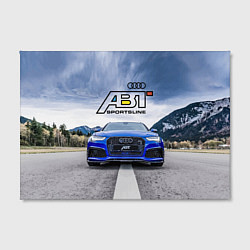 Холст прямоугольный Audi ABT - sportsline на трассе, цвет: 3D-принт — фото 2