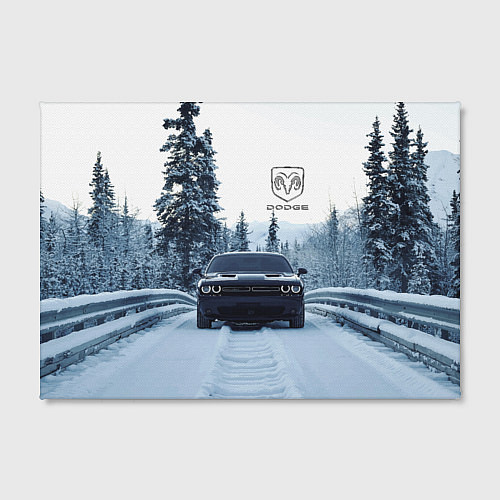 Картина прямоугольная Dodge in winter forest / 3D-принт – фото 2