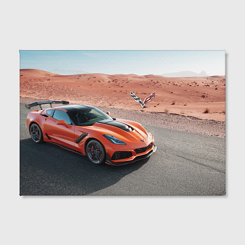 Картина прямоугольная Chevrolet Corvette - Motorsport - Desert / 3D-принт – фото 2