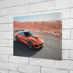 Холст прямоугольный Chevrolet Corvette - Motorsport - Desert, цвет: 3D-принт — фото 2