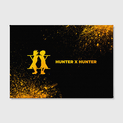 Картина прямоугольная Hunter x Hunter - gold gradient: надпись и символ / 3D-принт – фото 2