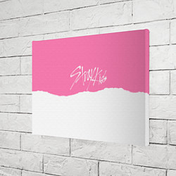 Холст прямоугольный Stray Kids pink and white, цвет: 3D-принт — фото 2