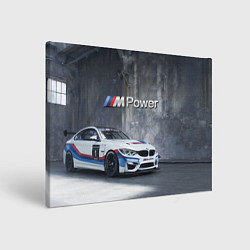 Холст прямоугольный BMW M4 GT4 - racing team - motorsport, цвет: 3D-принт