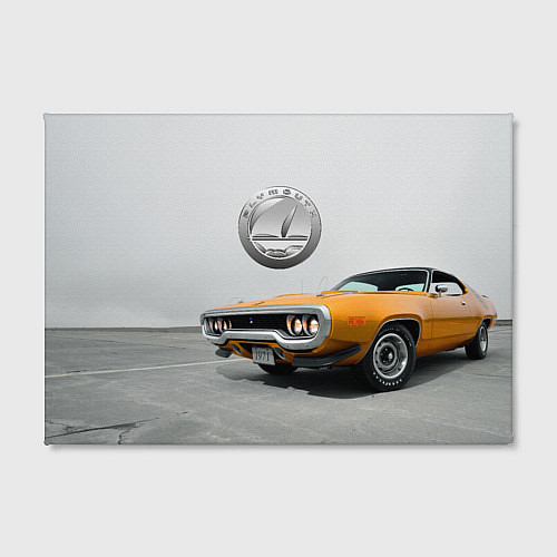 Картина прямоугольная Рыжая бестия - Plymouth Satellite 1971 года / 3D-принт – фото 2