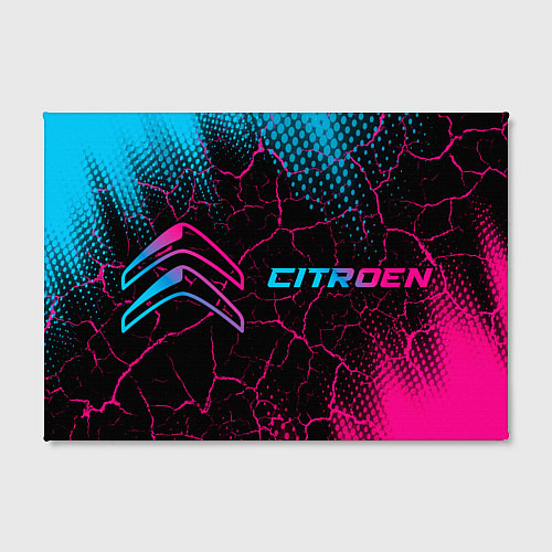 Картина прямоугольная Citroen - neon gradient: надпись и символ / 3D-принт – фото 2