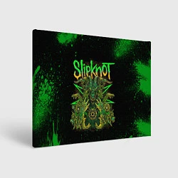 Холст прямоугольный Slipknot green satan, цвет: 3D-принт