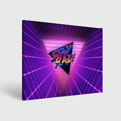 Холст прямоугольный Retro wave triangle, цвет: 3D-принт