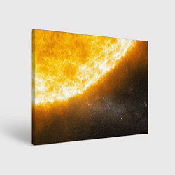 Холст прямоугольный Солнце в космосе, цвет: 3D-принт