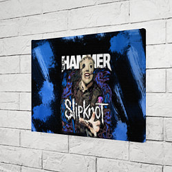 Холст прямоугольный Slipknot hammer blue, цвет: 3D-принт — фото 2