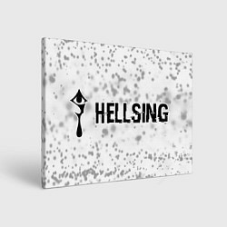 Холст прямоугольный Hellsing glitch на светлом фоне: надпись и символ, цвет: 3D-принт