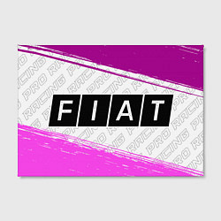 Холст прямоугольный Fiat pro racing: надпись и символ, цвет: 3D-принт — фото 2