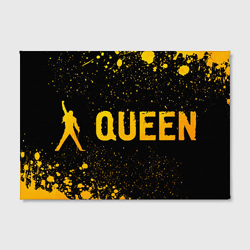 Картина прямоугольная Queen - gold gradient: надпись и символ / 3D-принт – фото 2