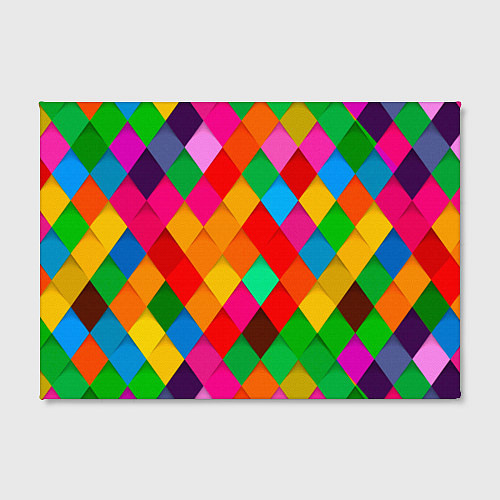 Картина прямоугольная Цветные лоскуты - пэчворк / 3D-принт – фото 2