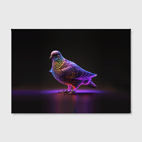 Картина прямоугольная Неоновый голубь / 3D-принт – фото 2