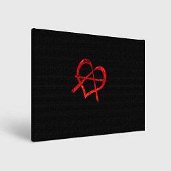 Холст прямоугольный Сердце анархиста, цвет: 3D-принт