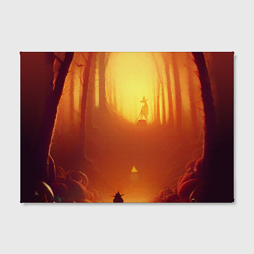 Картина прямоугольная Темная ведьма колдует в жутком лесу / 3D-принт – фото 2