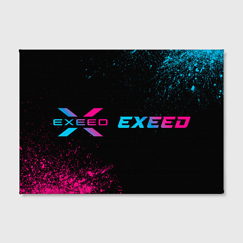 Картина прямоугольная Exeed - neon gradient: надпись и символ / 3D-принт – фото 2