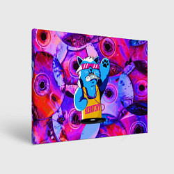 Картина прямоугольная DJ Scratchy in pink glasses