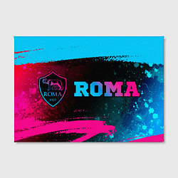 Холст прямоугольный Roma - neon gradient: надпись и символ, цвет: 3D-принт — фото 2