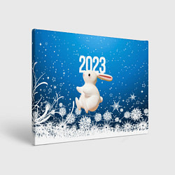 Холст прямоугольный Белый большой кролик, цвет: 3D-принт