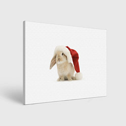 Холст прямоугольный Новогодний кролик - 2023, цвет: 3D-принт