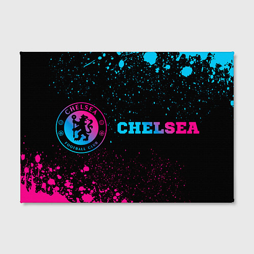 Картина прямоугольная Chelsea - neon gradient: надпись и символ / 3D-принт – фото 2