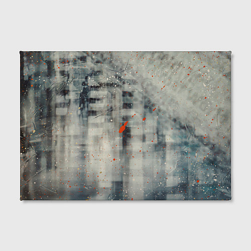 Картина прямоугольная Серый туман и оранжевые краски / 3D-принт – фото 2