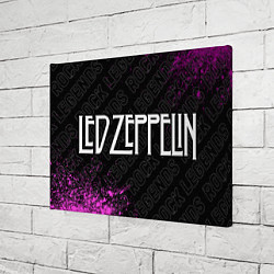 Холст прямоугольный Led Zeppelin rock legends: надпись и символ, цвет: 3D-принт — фото 2