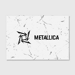 Холст прямоугольный Metallica glitch на светлом фоне: надпись и символ, цвет: 3D-принт — фото 2