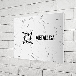 Холст прямоугольный Metallica glitch на светлом фоне: надпись и символ, цвет: 3D-принт — фото 2