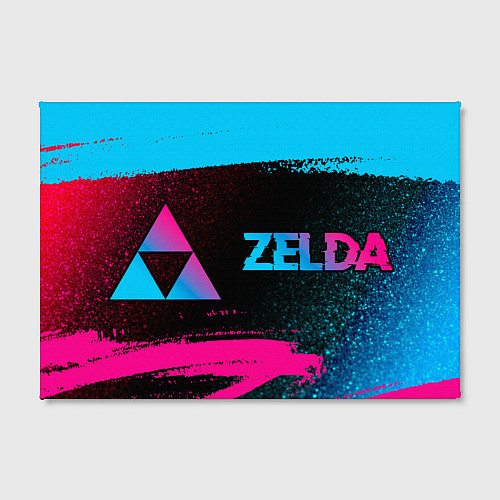 Картина прямоугольная Zelda - neon gradient: надпись и символ / 3D-принт – фото 2