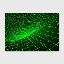 Холст прямоугольный Зелёная неоновая чёрная дыра, цвет: 3D-принт — фото 2