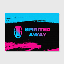 Холст прямоугольный Spirited Away - neon gradient: надпись и символ, цвет: 3D-принт — фото 2