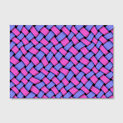 Картина прямоугольная Фиолетово-сиреневая плетёнка - оптическая иллюзия / 3D-принт – фото 2