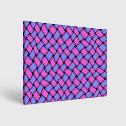 Картина прямоугольная Фиолетово-сиреневая плетёнка - оптическая иллюзия