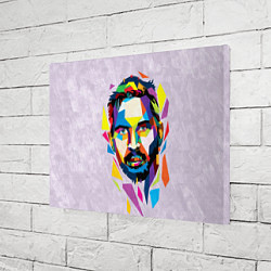 Холст прямоугольный Портрет Тома Харди в геометрическом стиле, цвет: 3D-принт — фото 2