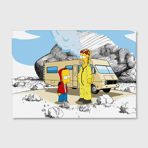 Картина прямоугольная Барт Симпсон и его папаша / 3D-принт – фото 2