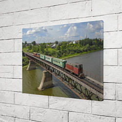 Холст прямоугольный Узкоколейный поезд едет по мосту - Кирово-Чепецк, цвет: 3D-принт — фото 2