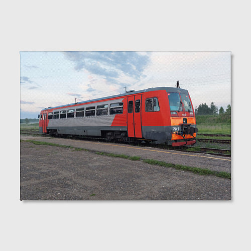 Картина прямоугольная Рельсовый автобус РА-1 ранним утром / 3D-принт – фото 2