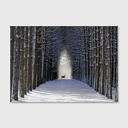 Холст прямоугольный Олень в зимнем лесу, цвет: 3D-принт — фото 2